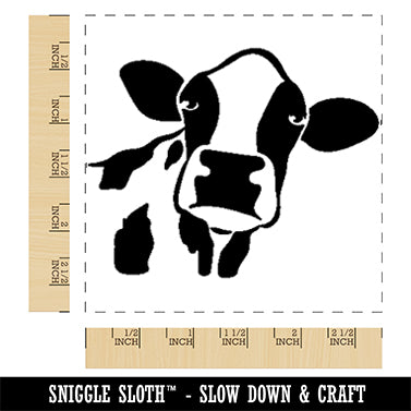 Silly Cow Face Square Rubber Stamp for Stamping Crafting