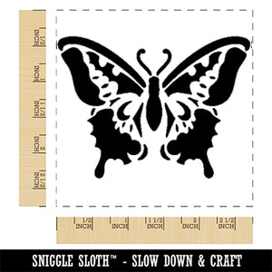 Elegant Swallowtail Butterfly Square Rubber Stamp for Stamping Crafting