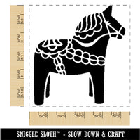 Swedish Dala Dalecarlian Horse Square Rubber Stamp for Stamping Crafting