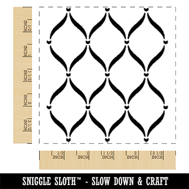 Trellis Pattern Square Rubber Stamp for Stamping Crafting