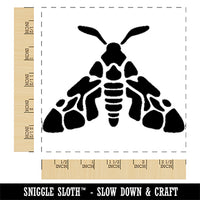 Artsy Detailed Moth Spring Summer Nature Lamp Square Rubber Stamp for Stamping Crafting