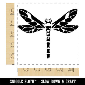 Damselfly Dragonfly Winged Insect Bug Square Rubber Stamp for Stamping Crafting