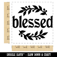 Blessed Leaf and Berries Square Rubber Stamp for Stamping Crafting