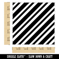 Candy Cane Diagonal Stripes Christmas Square Rubber Stamp for Stamping Crafting