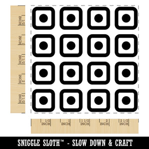 Circle in Square Pattern Square Rubber Stamp for Stamping Crafting