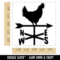 Rooster Weathervane North South West East Square Rubber Stamp for Stamping Crafting