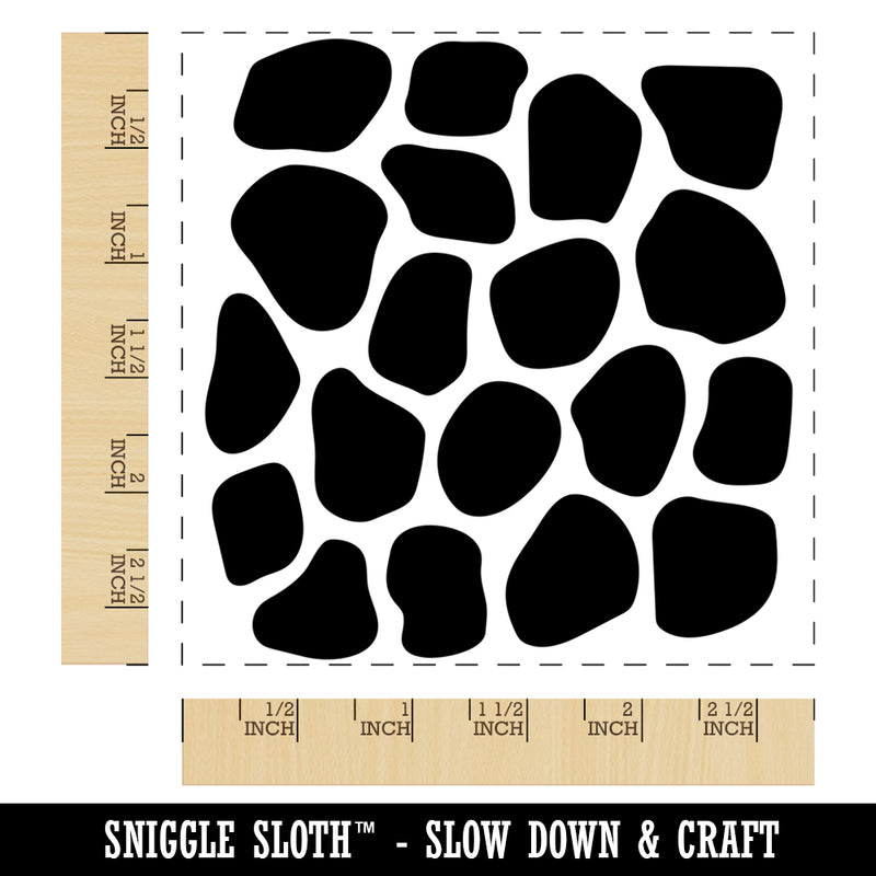 Stone Wall Pavement Pattern Square Rubber Stamp for Stamping Crafting