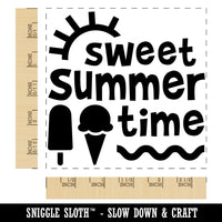 Sweet Summer Time Square Rubber Stamp for Stamping Crafting