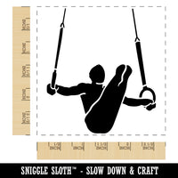 Still Rings Artistic Gymnastics Square Rubber Stamp for Stamping Crafting