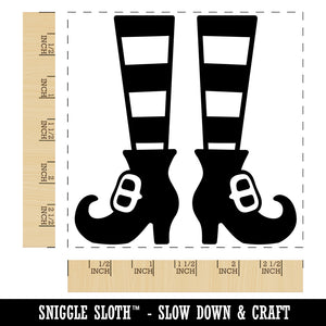 Witch Shoes Striped Stockings Halloween Square Rubber Stamp for Stamping Crafting