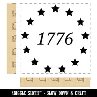 1776 Betsy Ross Flag Stars USA United States of America Square Rubber Stamp for Stamping Crafting