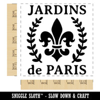 Jardins de Paris Fleur de Lis Square Rubber Stamp for Stamping Crafting