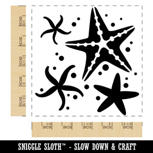 Ocean Starfish Sea Stars Square Rubber Stamp for Stamping Crafting