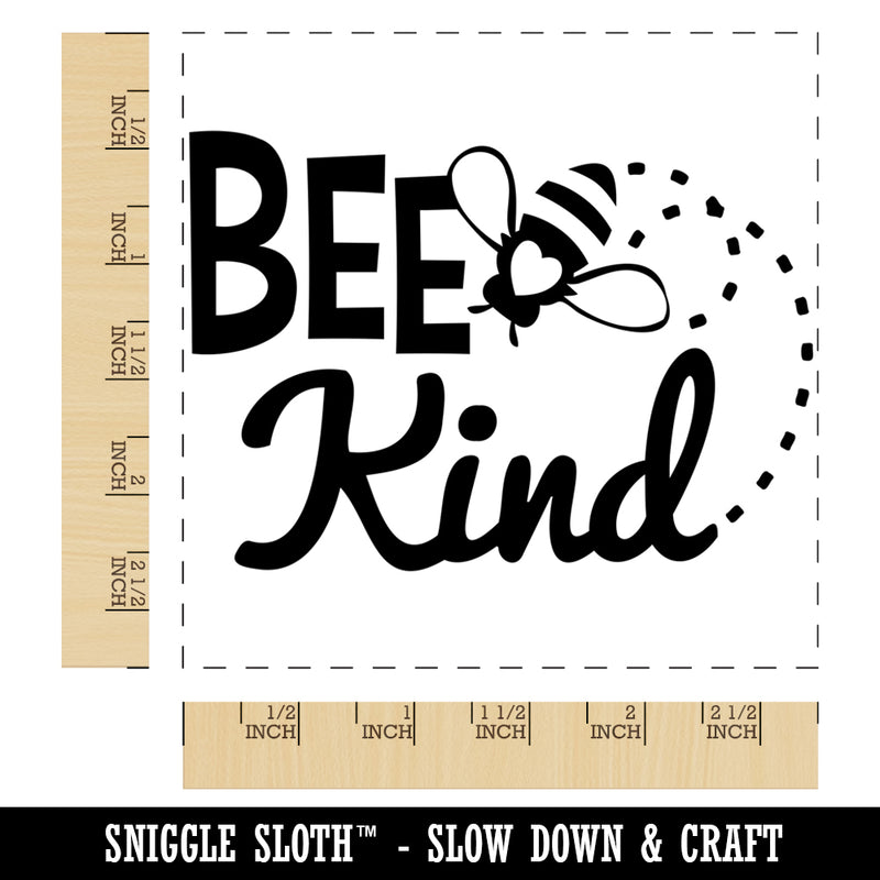 Bee Kind Honey Insect Square Rubber Stamp for Stamping Crafting