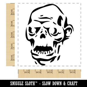 Spooky Zombie Head Halloween Monster Square Rubber Stamp for Stamping Crafting