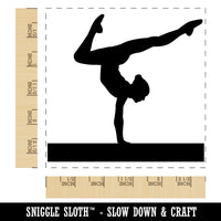 Balance Beam Artistic Gymnastics Square Rubber Stamp for Stamping Crafting