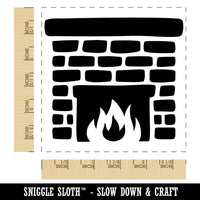 Stone Brick Fireplace Square Rubber Stamp for Stamping Crafting