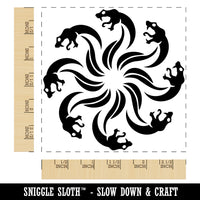 Hydra Naga Serpents Snakes Square Rubber Stamp for Stamping Crafting
