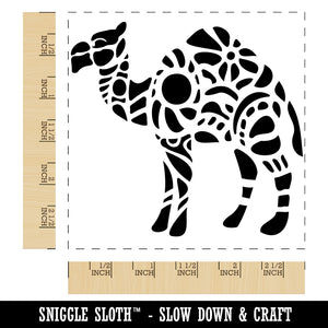 Intricate Dromedary Arabian Camel Square Rubber Stamp for Stamping Crafting