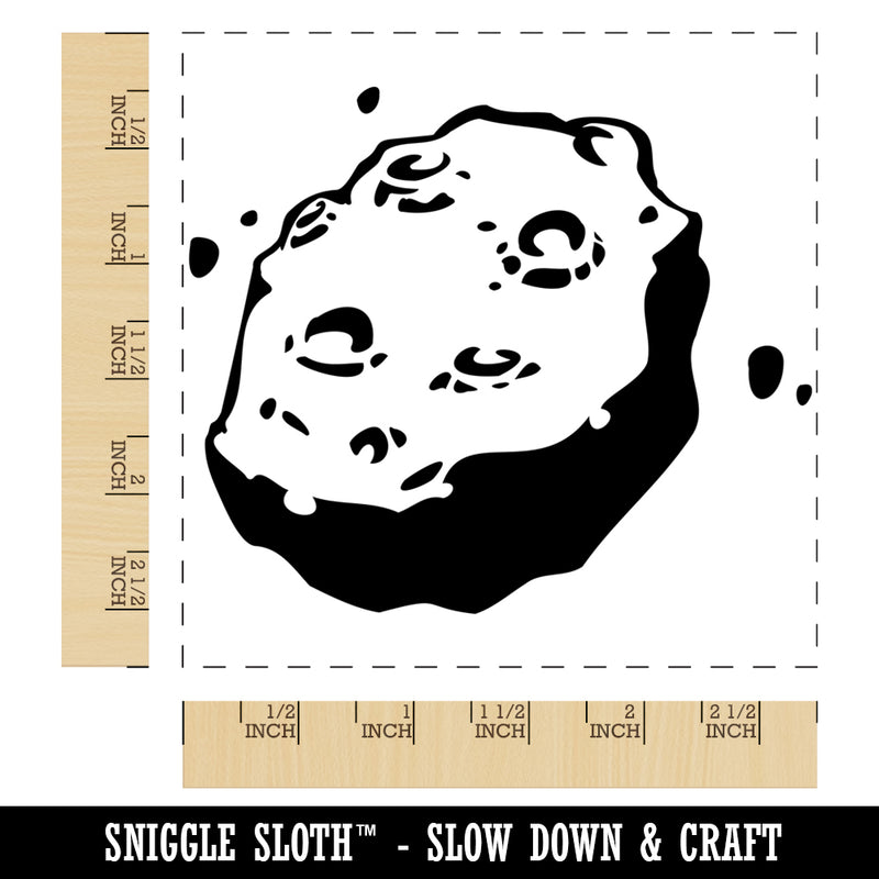 Meteorite Asteroid Space Rock Debris Square Rubber Stamp for Stamping Crafting