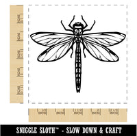 Detailed Dragonfly Insect Darter Darner Square Rubber Stamp for Stamping Crafting