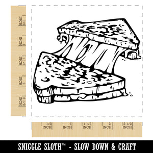 Grilled Cheese Sandwich Toast Square Rubber Stamp for Stamping Crafting