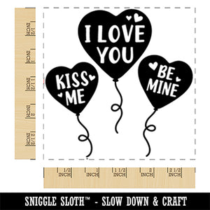 Love Balloons Valentine's Day Square Rubber Stamp for Stamping Crafting