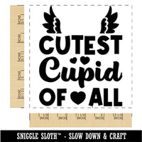 Cutest Cupid of All Valentine's Day Square Rubber Stamp for Stamping Crafting