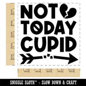 Not Today Cupid Happy Single's Day Valentine's Square Rubber Stamp for Stamping Crafting