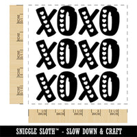 XOXO Hearts Hugs Kisses Valentine's Day Love Square Rubber Stamp for Stamping Crafting