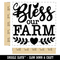 Bless Our Farm Square Rubber Stamp for Stamping Crafting