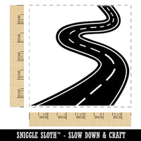 Winding Road Square Rubber Stamp for Stamping Crafting