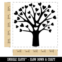 Heart Tree Spring Summer Love Valentine's Day Square Rubber Stamp for Stamping Crafting