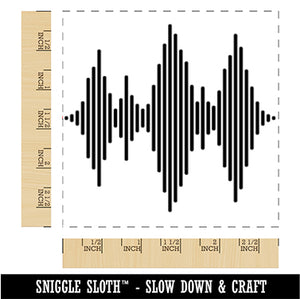 Sound Waves Music Square Rubber Stamp for Stamping Crafting