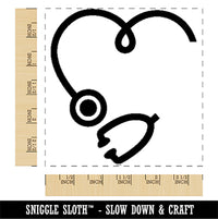 Heart Stethoscope Blank Fill In Nurse Essential Worker Doctor Square Rubber Stamp for Stamping Crafting