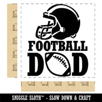 Football Dad Helmet Square Rubber Stamp for Stamping Crafting