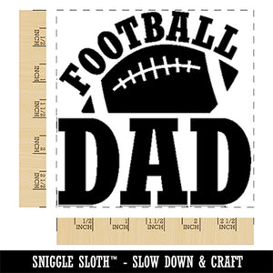 Football Dad Square Rubber Stamp for Stamping Crafting