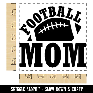 Football Mom Square Rubber Stamp for Stamping Crafting