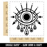 Nazar Evil Eye Ward Protection Symbol Charm Curse Magic Square Rubber Stamp for Stamping Crafting