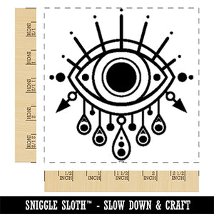 Nazar Evil Eye Ward Protection Symbol Charm Curse Magic Square Rubber Stamp for Stamping Crafting