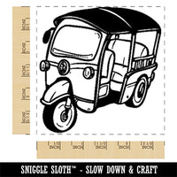 Tuk-Tuk Auto Rickshaw Thailand Asian Taxi Square Rubber Stamp for Stamping Crafting