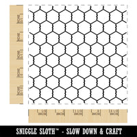 Chicken Wire Square Rubber Stamp for Stamping Crafting