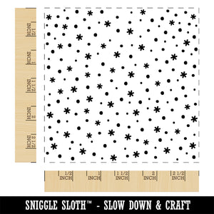 Scattered Snow Flurries Square Rubber Stamp for Stamping Crafting