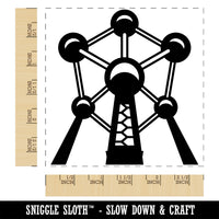 Atomium Museum Brussels Belgium Square Rubber Stamp for Stamping Crafting