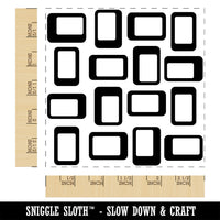 Midcentury Squares Rectangles Square Rubber Stamp for Stamping Crafting