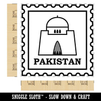 Pakistan Travel Mazar-e-Quaid Jinnah Mausoleum Square Rubber Stamp for Stamping Crafting