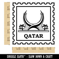 Qatar Travel Katara Towers Hotel Square Rubber Stamp for Stamping Crafting