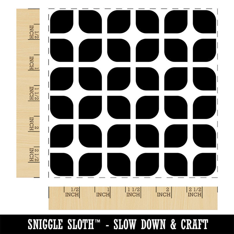 Retro Geometric Squares Square Rubber Stamp for Stamping Crafting