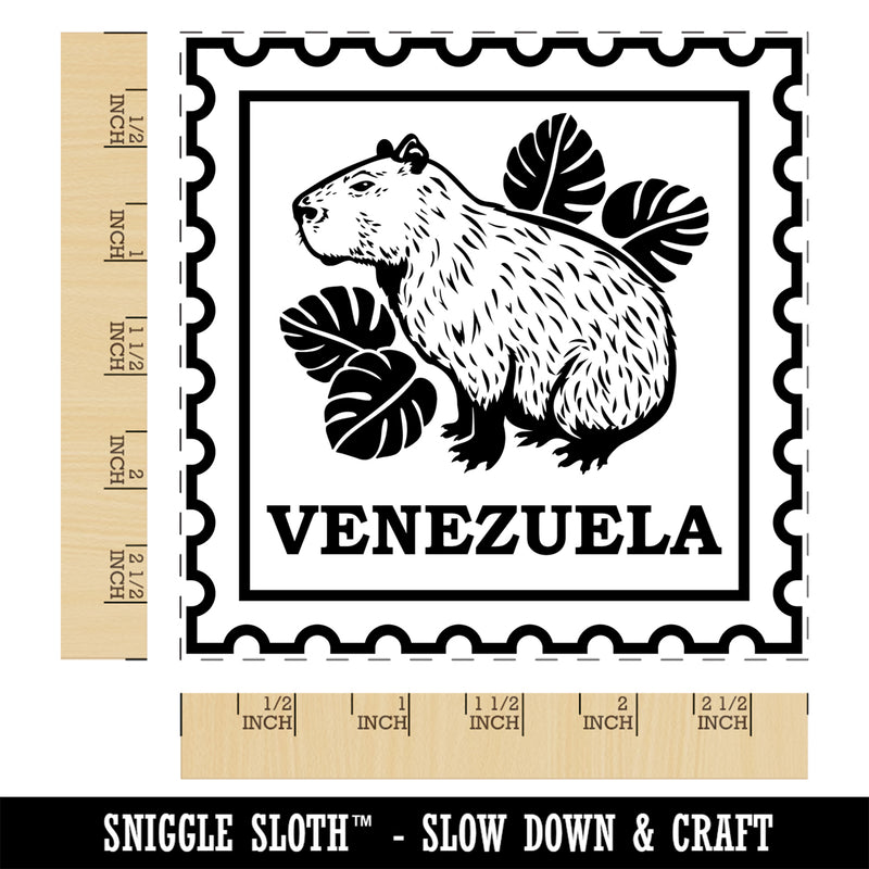 Venezuela Travel Friendly Capybara Square Rubber Stamp for Stamping Crafting