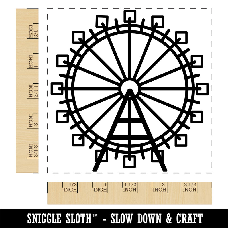 Vienna Giant Ferris Wheel Square Rubber Stamp for Stamping Crafting